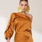 Blusa Reta Lisa Nula Manga- REF 326056- COR OCRE