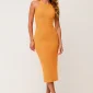 Vestido Super Midi Liso- REF 326257- COR MARROM COCADA
